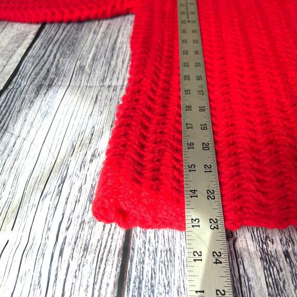 Vici Red Textured Turtleneck Sweater, Large, Kudrow, Heavy, Knit, NWOT, Warm - Picture 6 of 9